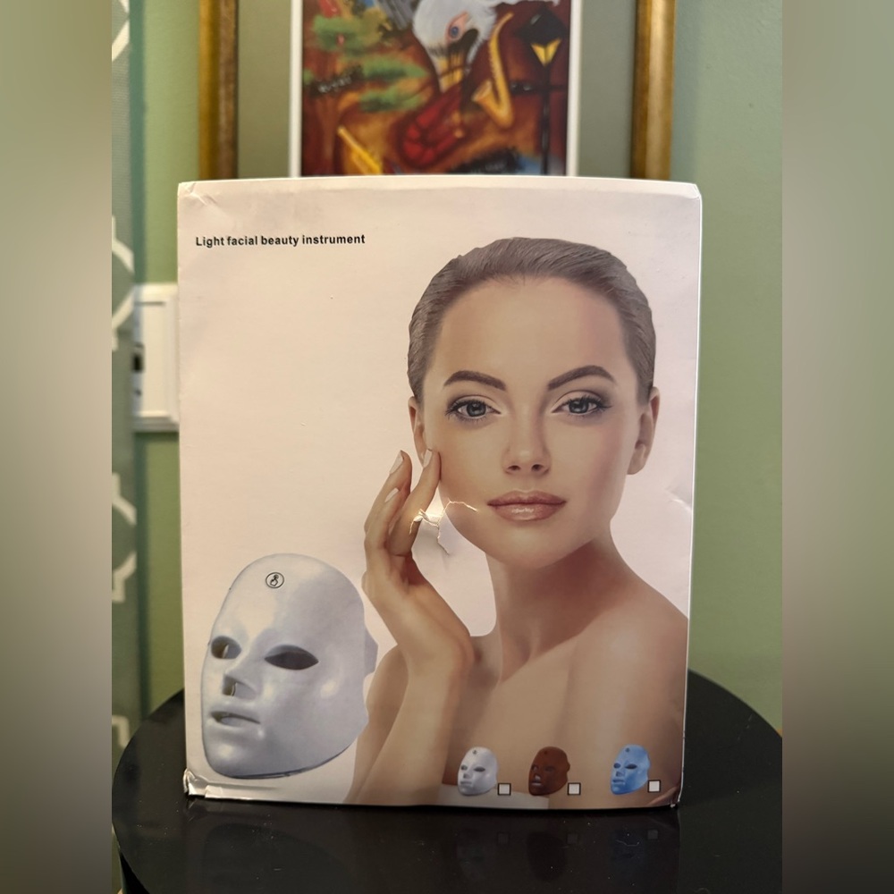 White LED Facial Mask with Accessories - NIB